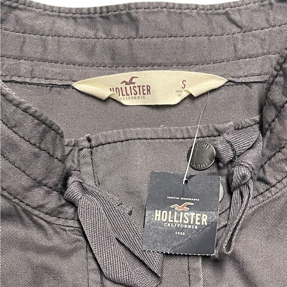 Hollister  NWT Gray Utility Jacket Women's Size Small Full Zip Y2K Cropped - Picture 3 of 12